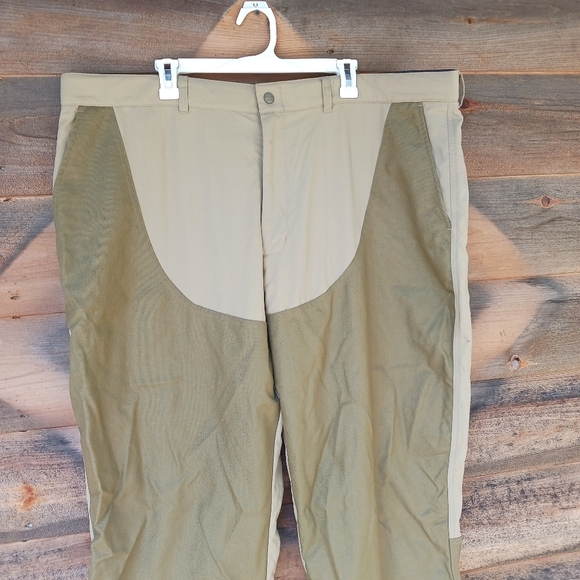 VTG LL Bean Gore Tex Pants Mens 46 Brown Briar Brush Guard Upland Duck Hunting - Picture 2 of 8